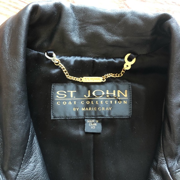 St. John Collection Soft Leather Moto Jacket XS - Picture 2 of 11